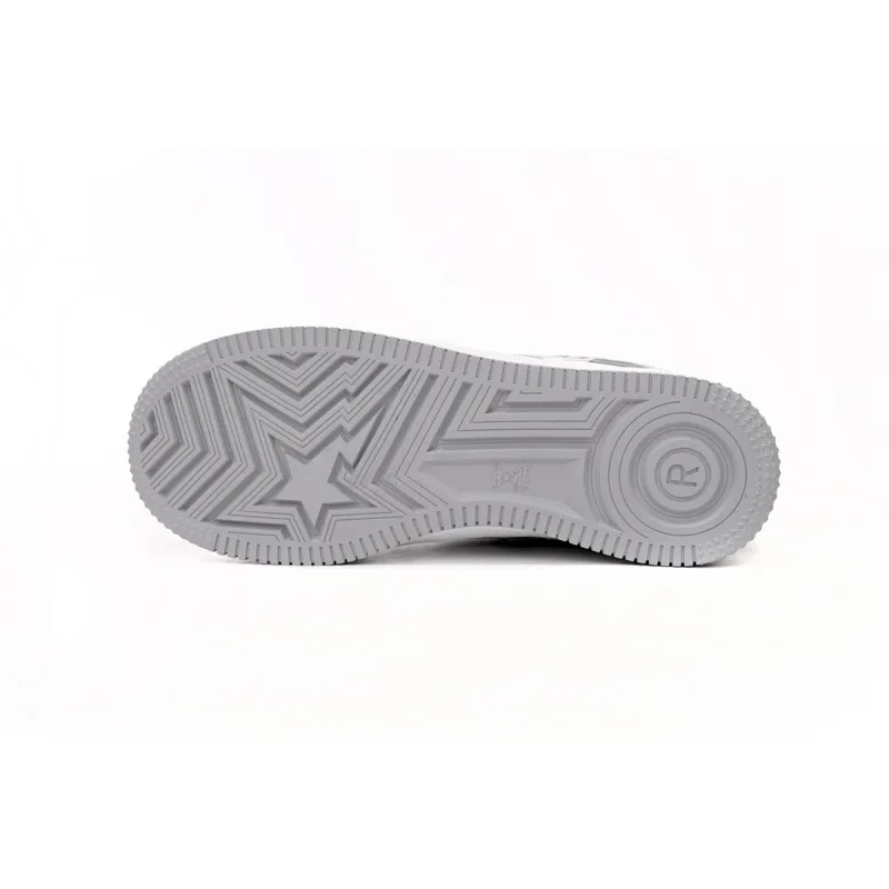 A Bathing Ape Bape Sta Low Silver 1H73 191 921