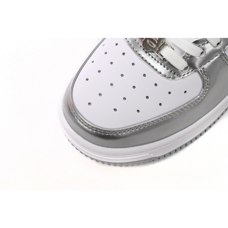 A Bathing Ape Bape Sta Low Silver 1H73 191 921