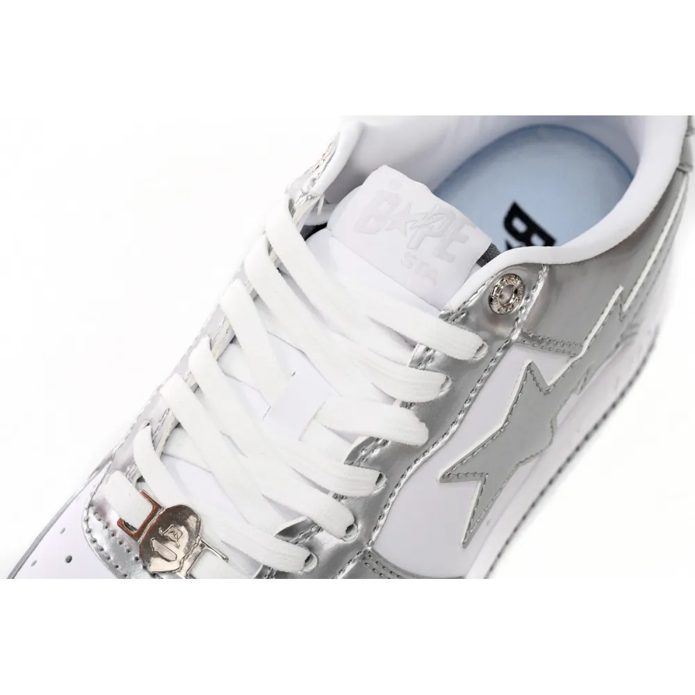 A Bathing Ape Bape Sta Low Silver 1H73 191 921