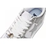 A Bathing Ape Bape Sta Low Silver 1H73 191 921