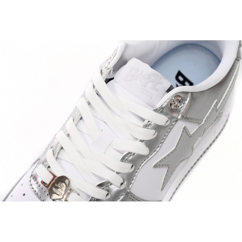 A Bathing Ape Bape Sta Low Silver 1H73 191 921