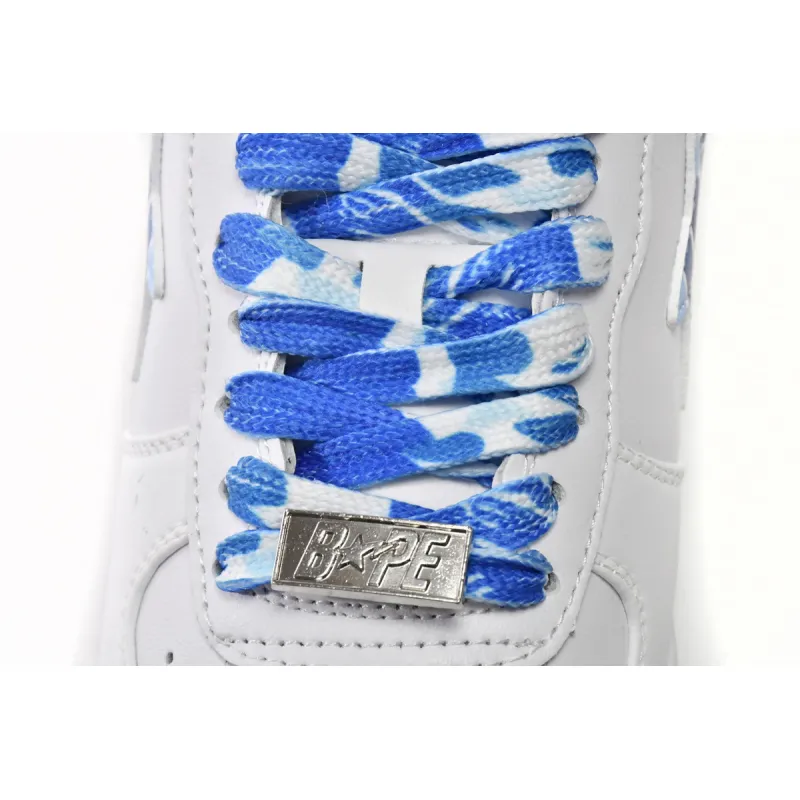 A Bathing Ape Bape Sta Low White ABC Camo Blue (2021) 1H20191045-BLU