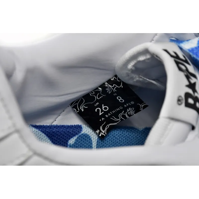 A Bathing Ape Bape Sta Low White ABC Camo Blue (2021) 1H20191045-BLU