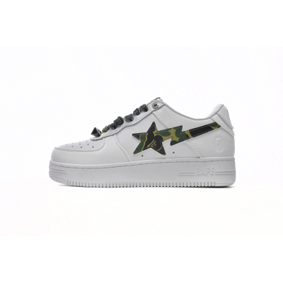 A Bathing Ape Bape Sta Low White ABC Camo Green (2021) 1H20191045-GRN 01