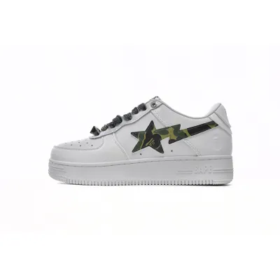 A Bathing Ape Bape Sta Low White ABC Camo Green (2021) 1H20191045-GRN 01