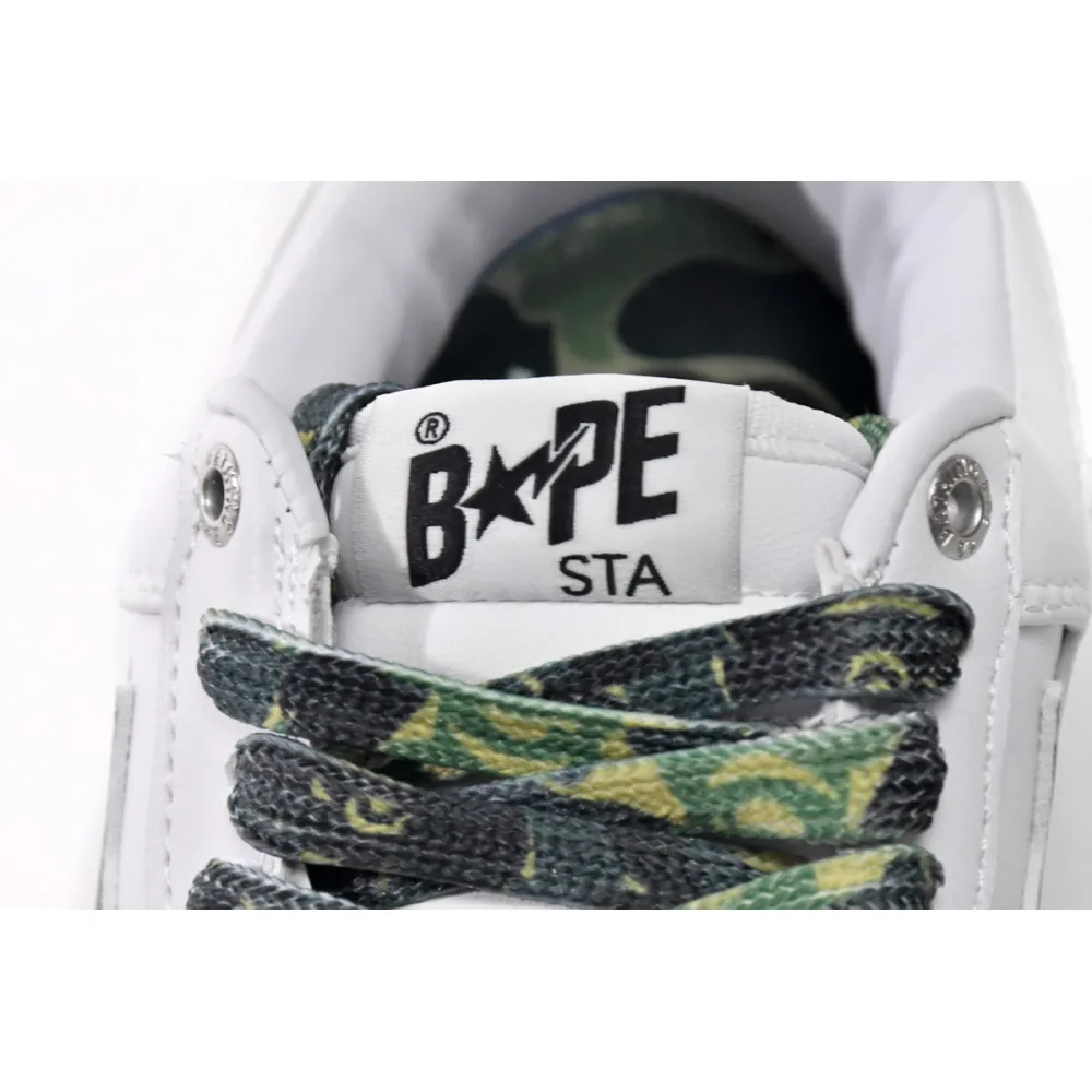 A Bathing Ape Bape Sta Low White ABC Camo Green (2021) 1H20191045-GRN