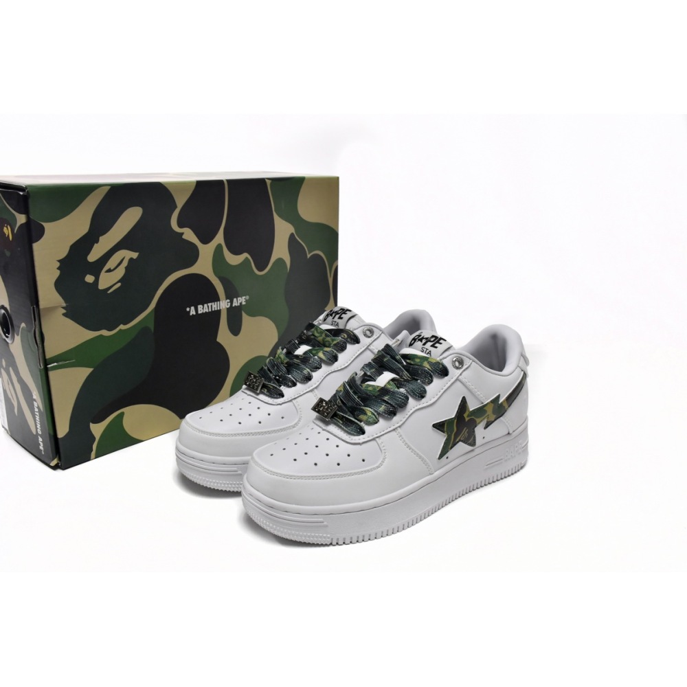 A Bathing Ape Bape Sta Low White ABC Camo Green (2021) 1H20191045-GRN