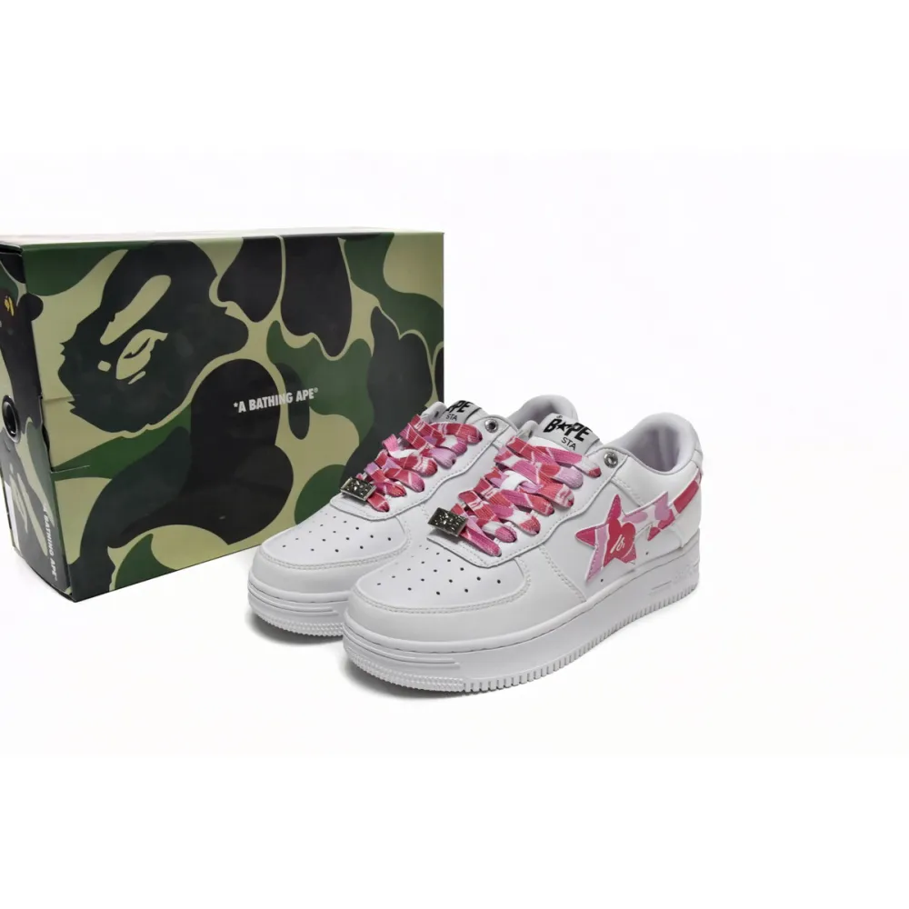 A Bathing Ape Bape Sta Low White ABC Camo Pink (2021) 1H20191045-PNK