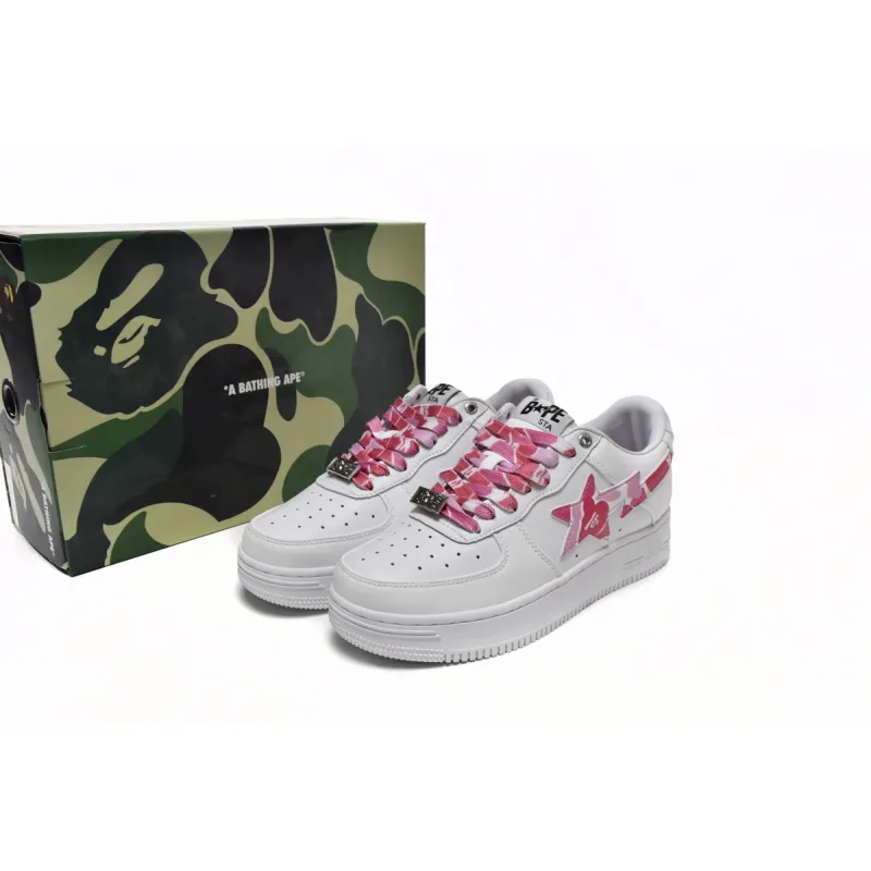 A Bathing Ape Bape Sta Low White ABC Camo Pink (2021) 1H20191045-PNK