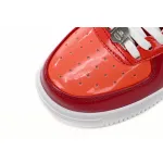 A Bathing Ape Bape Sta Low White Dark Red Mirror Surface  1H20 191 046