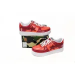 A Bathing Ape Bape Sta Low White Dark Red Mirror Surface  1H20 191 046