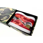A Bathing Ape Bape Sta Low White Dark Red Mirror Surface  1H20 191 046