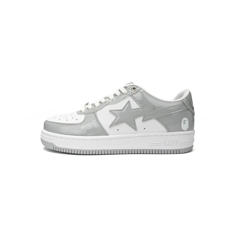A Bathing Ape Bape Sta Low White Grey Rao Noodles  1170-191-021
