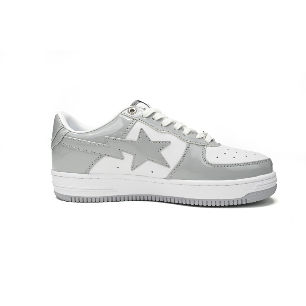 A Bathing Ape Bape Sta Low White Grey Rao Noodles  1170-191-021