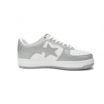 A Bathing Ape Bape Sta Low White Grey Rao Noodles  1170-191-021 02