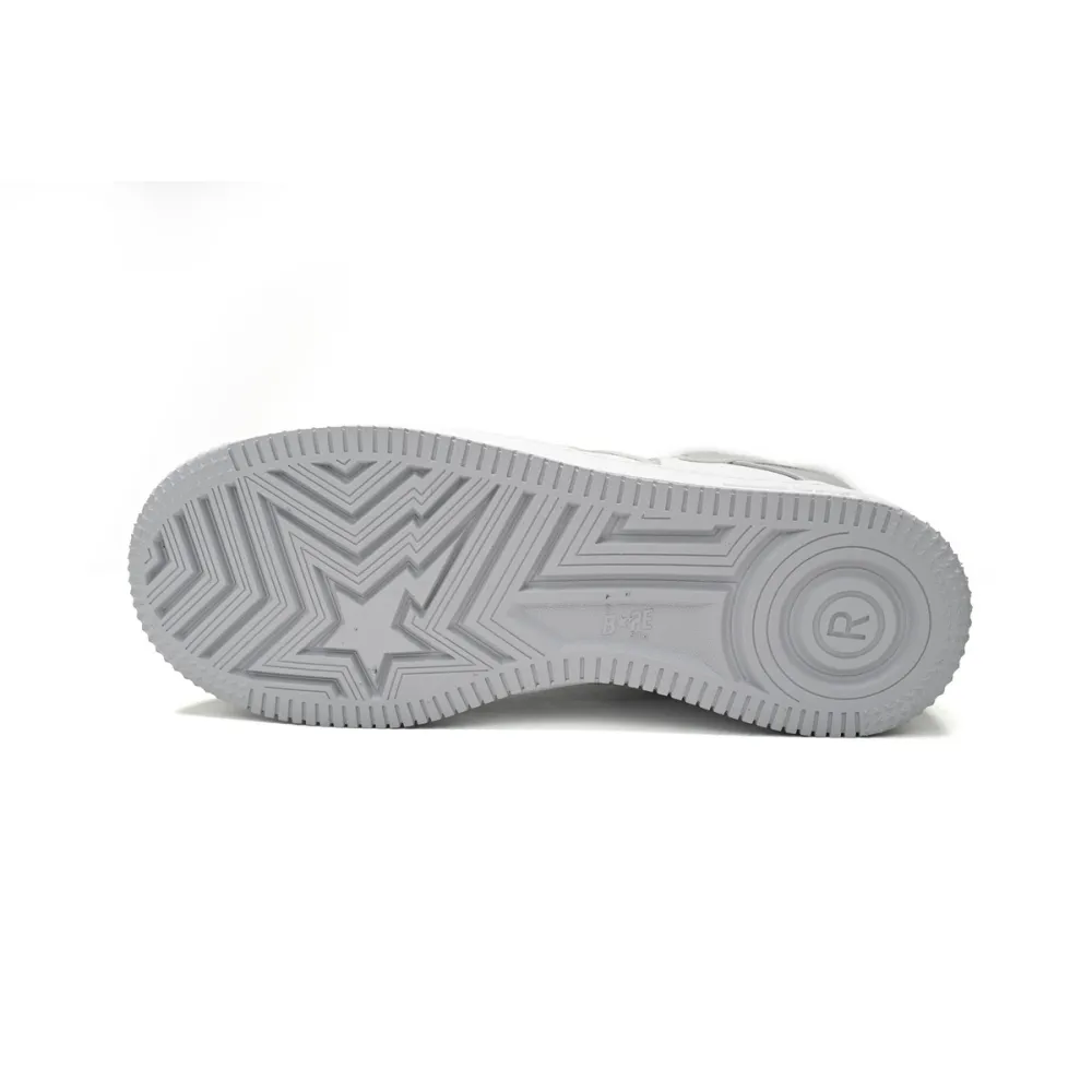 A Bathing Ape Bape Sta Low White Grey Rao Noodles  1170-191-021