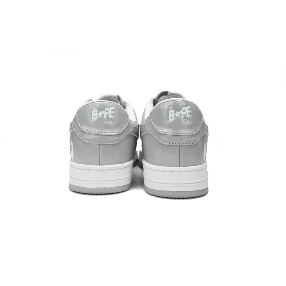 A Bathing Ape Bape Sta Low White Grey Rao Noodles  1170-191-021