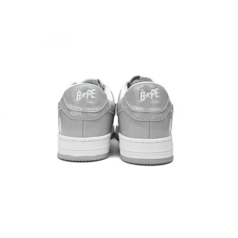 A Bathing Ape Bape Sta Low White Grey Rao Noodles  1170-191-021