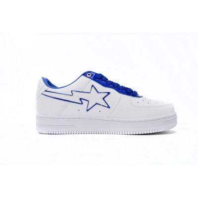 A Bathing Ape Bape Sta Patent Leather White Blue 1J30-191-017 02