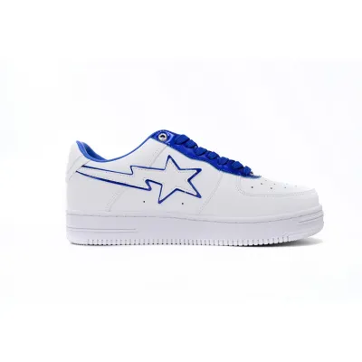 A Bathing Ape Bape Sta Patent Leather White Blue 1J30-191-017 02