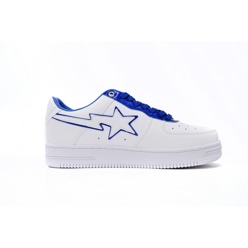 A Bathing Ape Bape Sta Patent Leather White Blue 1J30-191-017