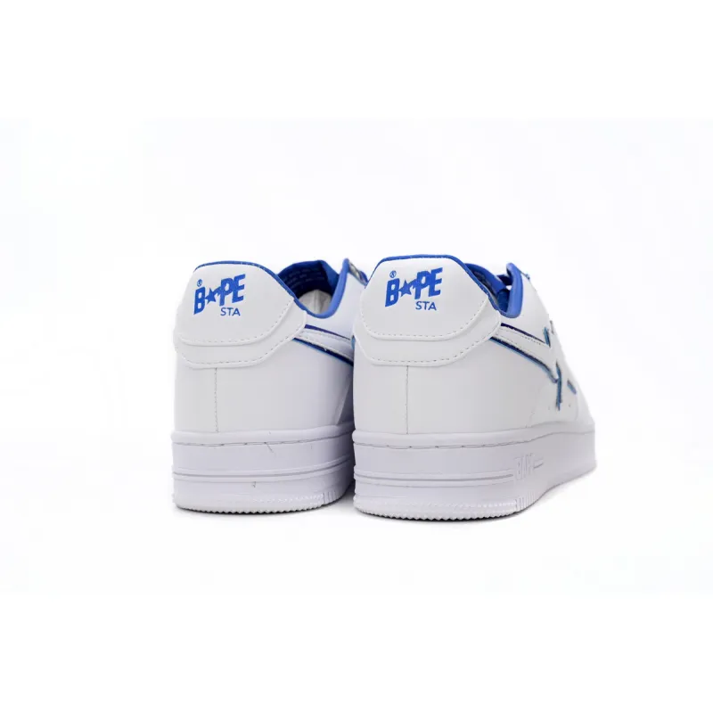 A Bathing Ape Bape Sta Patent Leather White Blue 1J30-191-017