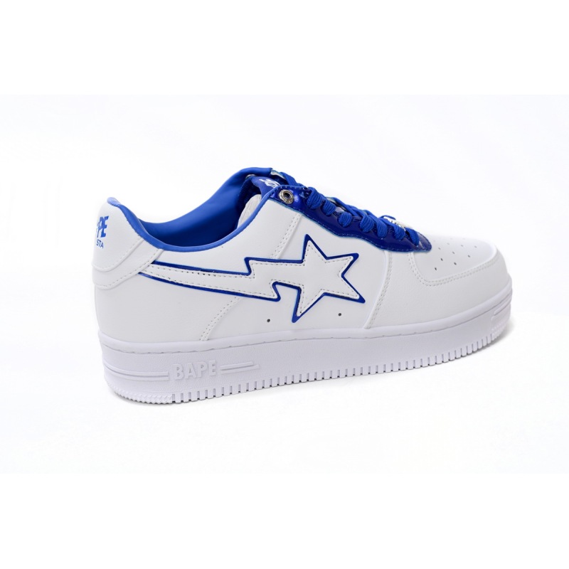 A Bathing Ape Bape Sta Patent Leather White Blue 1J30-191-017