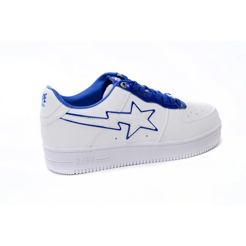 A Bathing Ape Bape Sta Patent Leather White Blue 1J30-191-017