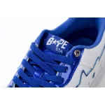 A Bathing Ape Bape Sta Patent Leather White Blue 1J30-191-017