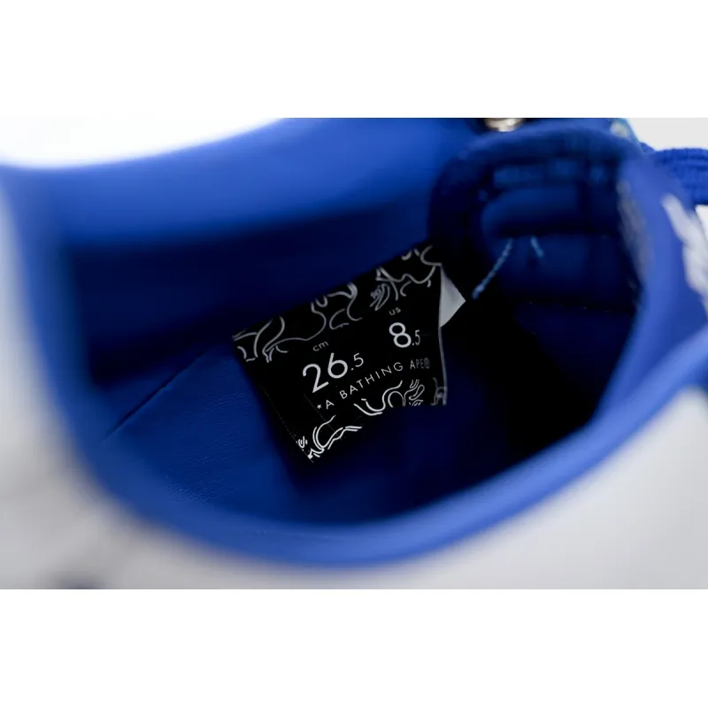 A Bathing Ape Bape Sta Patent Leather White Blue 1J30-191-017