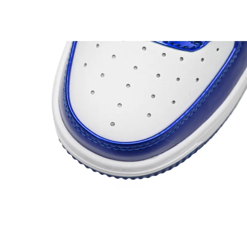 A Bathing Ape Bape Sta Patent Leather White Blue (2023) 1170-191-022