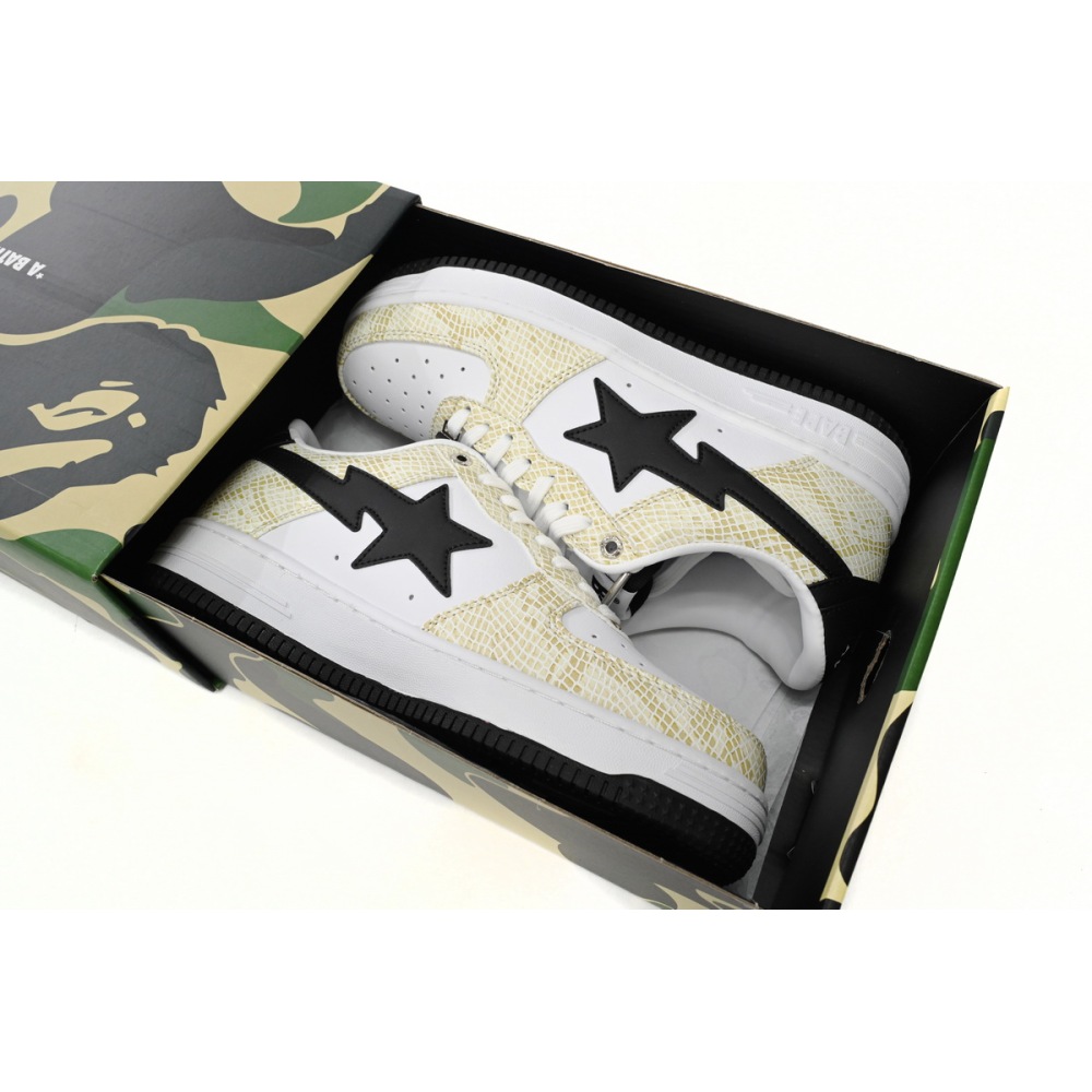 A Bathing Ape Bape Sta Snake Skin Beige  1I80 191 009 