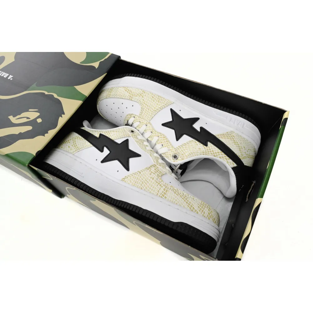 A Bathing Ape Bape Sta Snake Skin Beige  1I80 191 009 