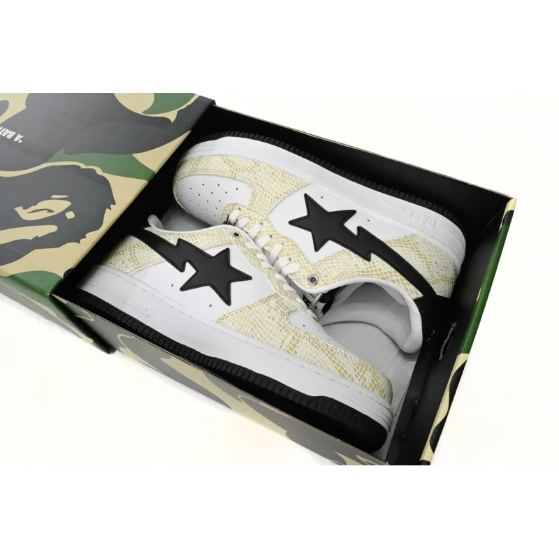A Bathing Ape Bape Sta Snake Skin Beige  1I80 191 009 