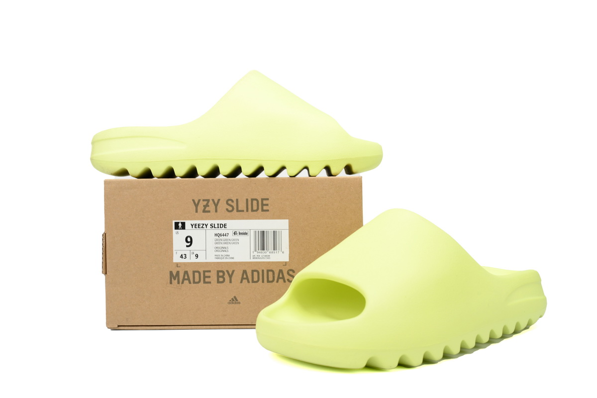 Adidas Yeezy Slide Glow Green (2022/2023 Restock)  HQ6447