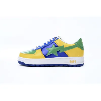 A Bathing Ape Bape Sta Low Black Yellow Green Orchid  1180 191 004  01