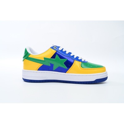 A Bathing Ape Bape Sta Low Black Yellow Green Orchid  1180 191 004  02