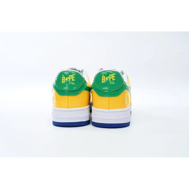A Bathing Ape Bape Sta Low Black Yellow Green Orchid  1180 191 004 