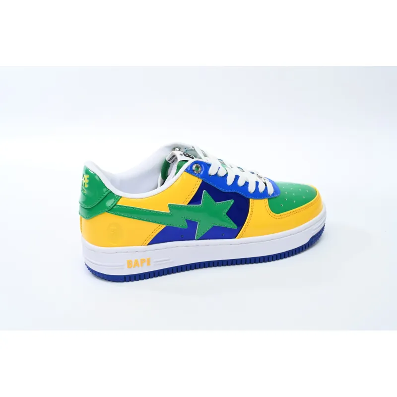 A Bathing Ape Bape Sta Low Black Yellow Green Orchid  1180 191 004 