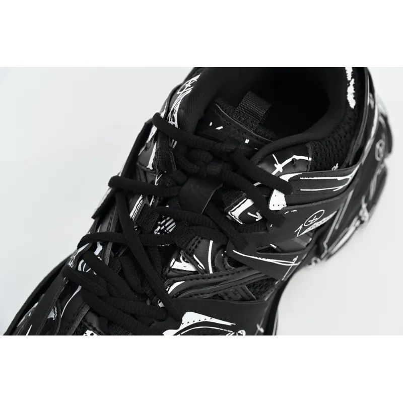  Balenciaga Tess S.Black Black-And-White Painting 542023 W3SR2 2315 