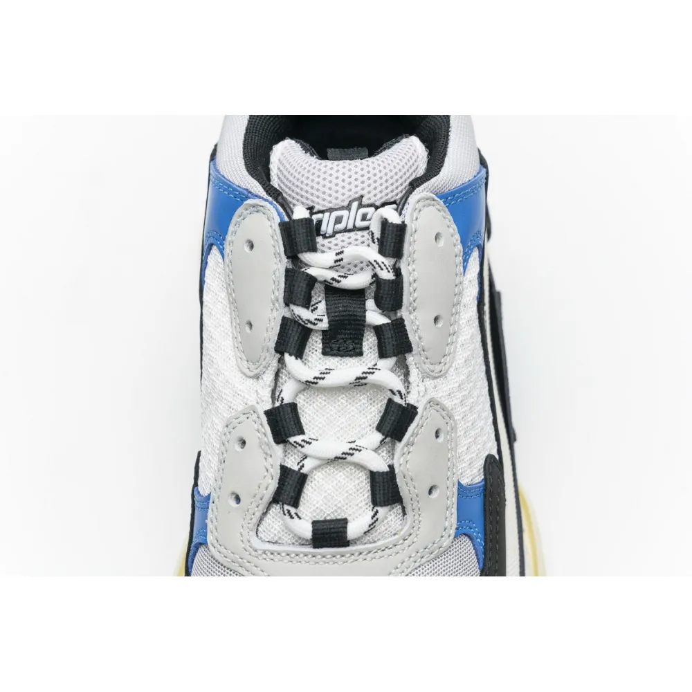  Balenciaga Triple S Black Grey Blue 541624 W06E2 7080