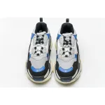  Balenciaga Triple S Black Grey Blue 541624 W06E2 7080