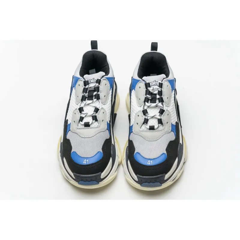  Balenciaga Triple S Black Grey Blue 541624 W06E2 7080