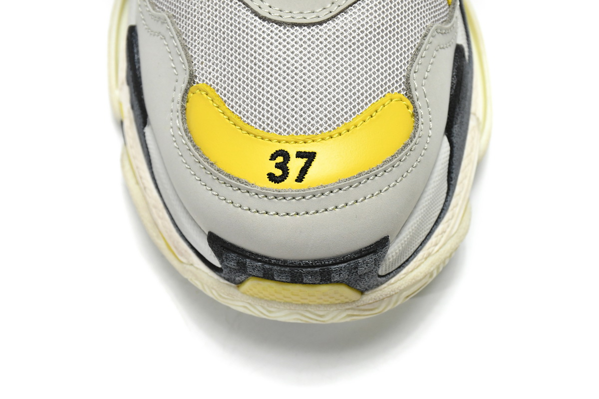  Balenciaga Triple S Grey Yellow 524037 W0E1 9000 