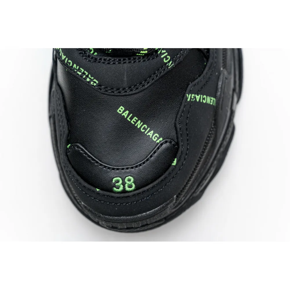  Balenciaga Triple S Letter Fluorescent Yellow  524039 W2FA1 7633