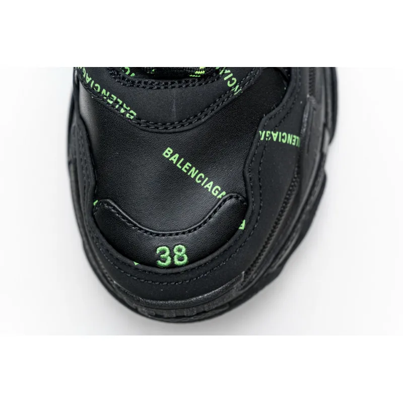  Balenciaga Triple S Letter Fluorescent Yellow  524039 W2FA1 7633