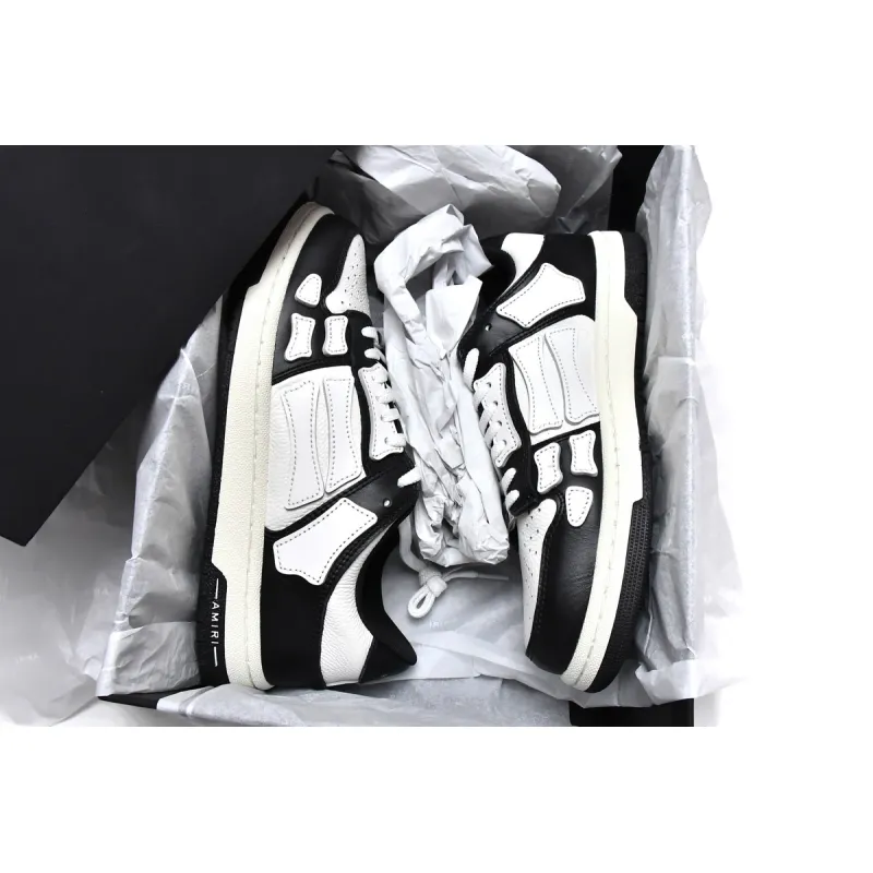 AMIRI Skel Top Low White Black White MFS002-004