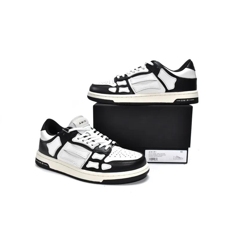 AMIRI Skel Top Low White Black White MFS002-004