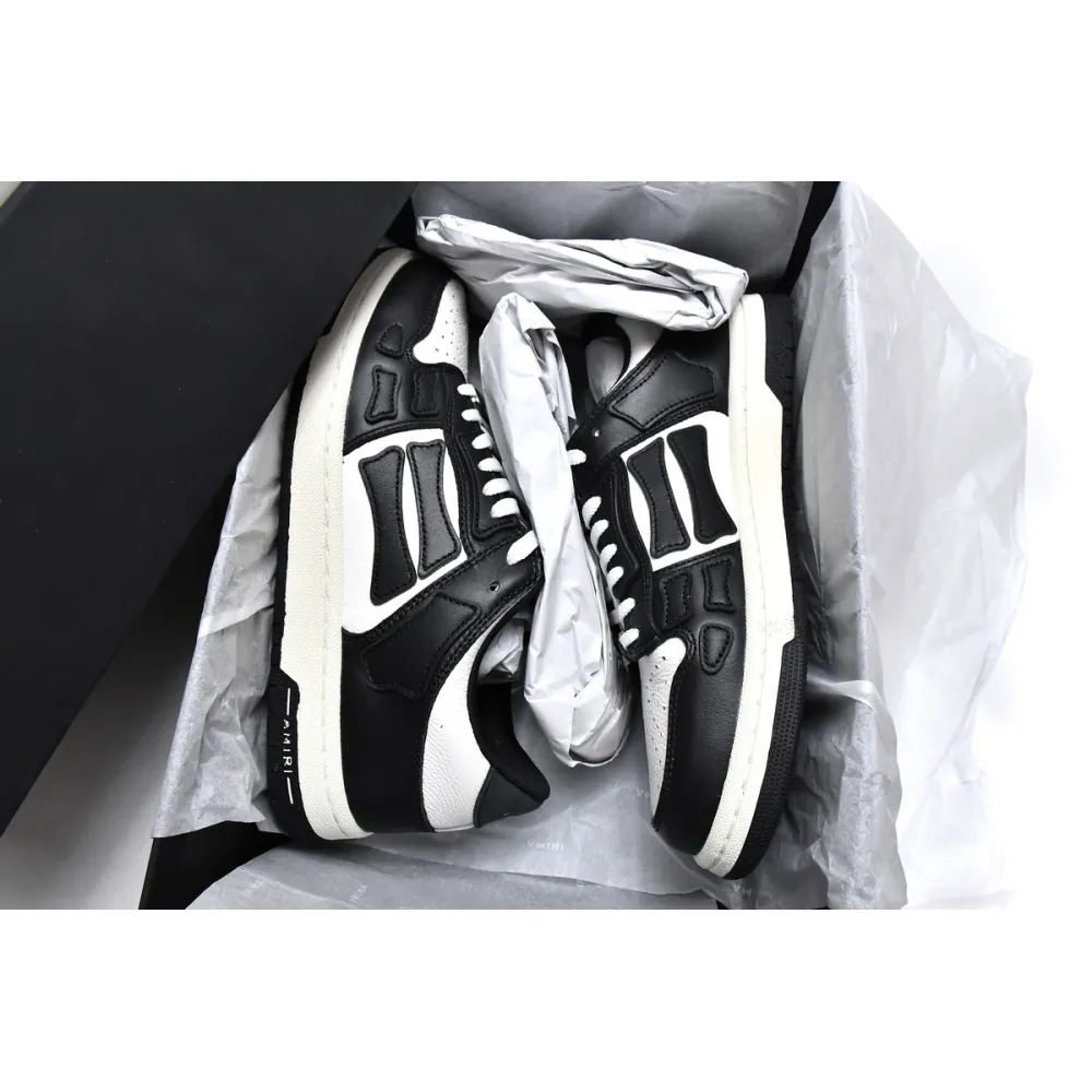 AMIRI Skel Top Low White Black White MFS003-004