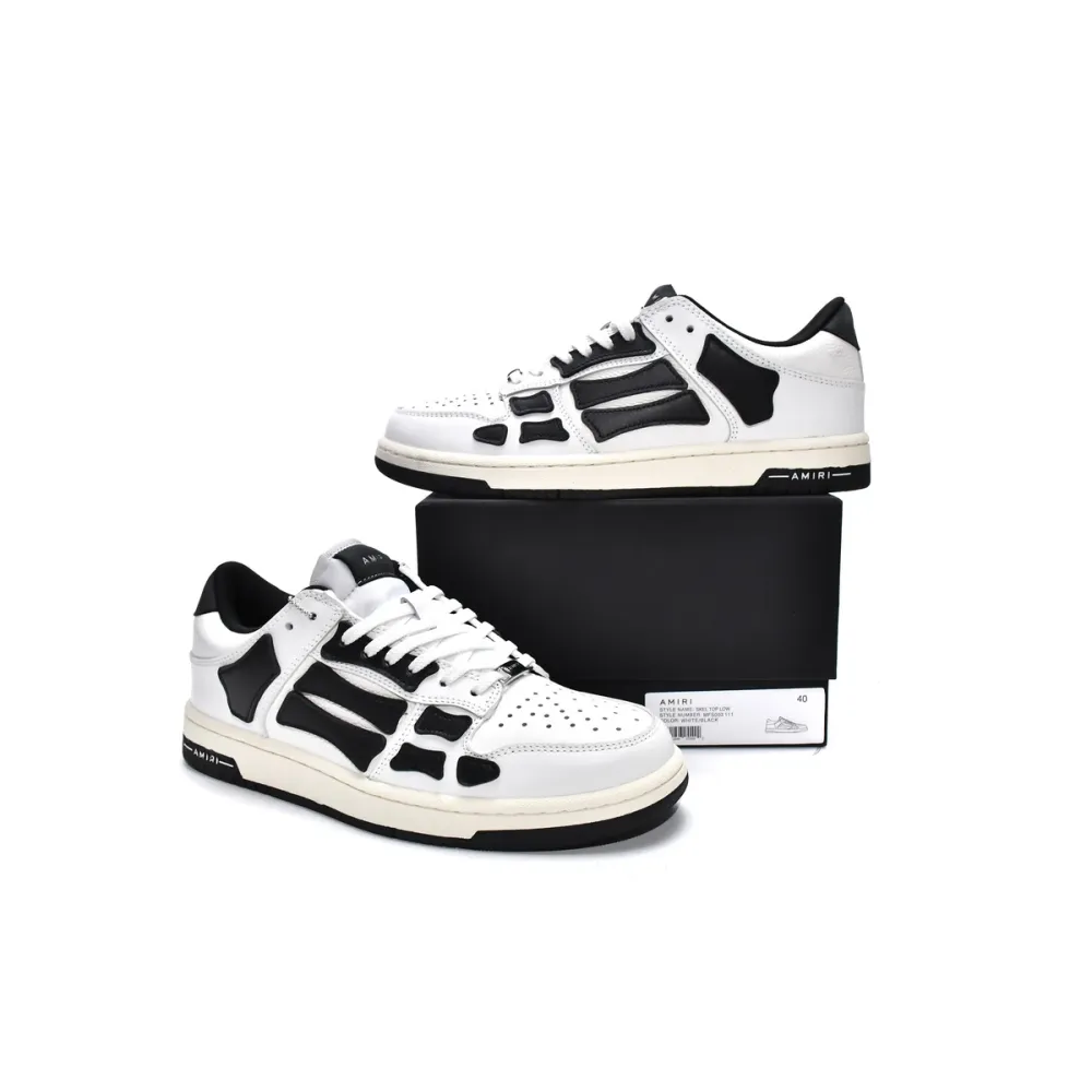 AMIRI Skel Top Low White Black White MFS003-111